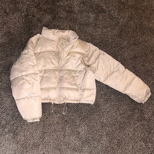 No Boundaries Cream Puffer Jacket